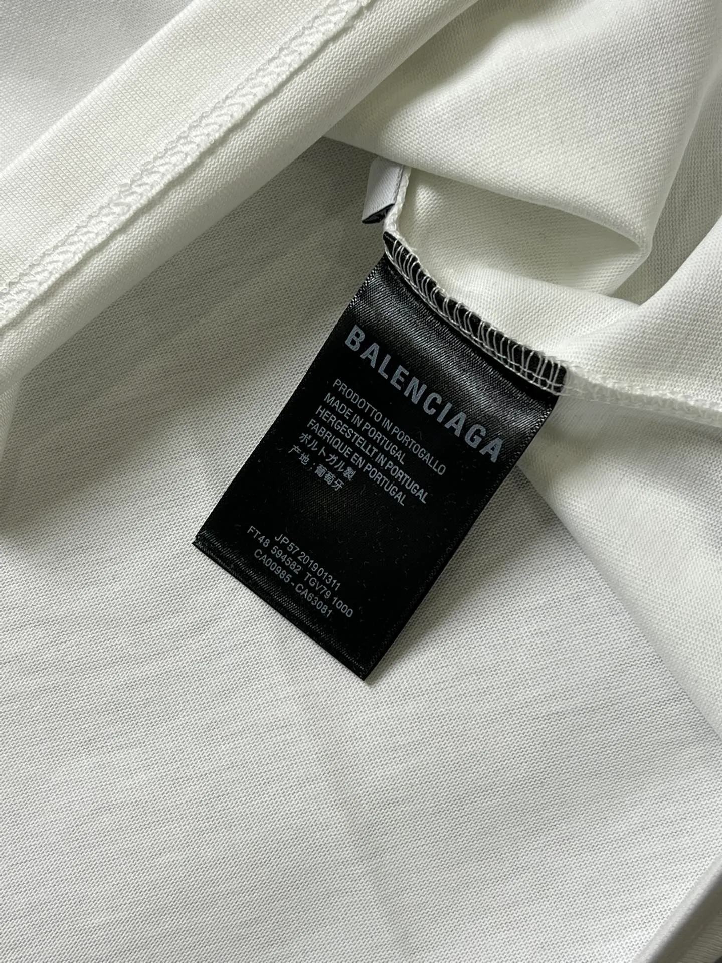 🔥🔥🔥 BALENCIAGA LOGO ， Retro Same Style T Versatile : Black White